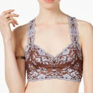 Free People Wild Roses Racerback Lace Bralette, Size M
